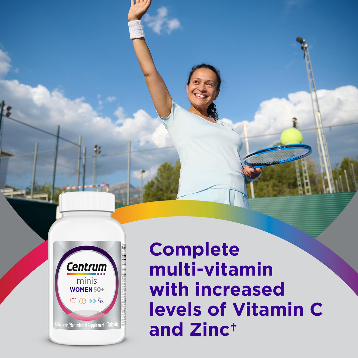 Centrum Minis Silver Women's Multivitamin for Women 50 Plus, Multimineral Supplement with Vitamin D3, B Vitamins, Non-GMO Ingredients - OmniHealth US