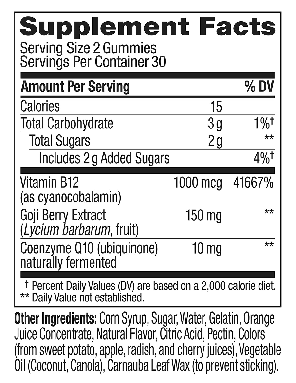 OLLY Extra Strength Daily Energy Gummy, Caffeine Free, 1000mcg Vitamin B12, CoQ10, Goji Berry, Adult Chewable Supplement - OmniHealth US