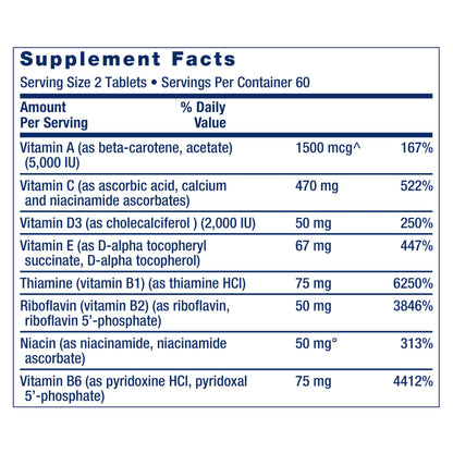 Life Extension Two-Per-Day Multivitamin - Packed with Over 25 Vitamins, Minerals & Extracts -Vitamins B6, C, D - Zinc - Two-Month Supply - OmniHealth US