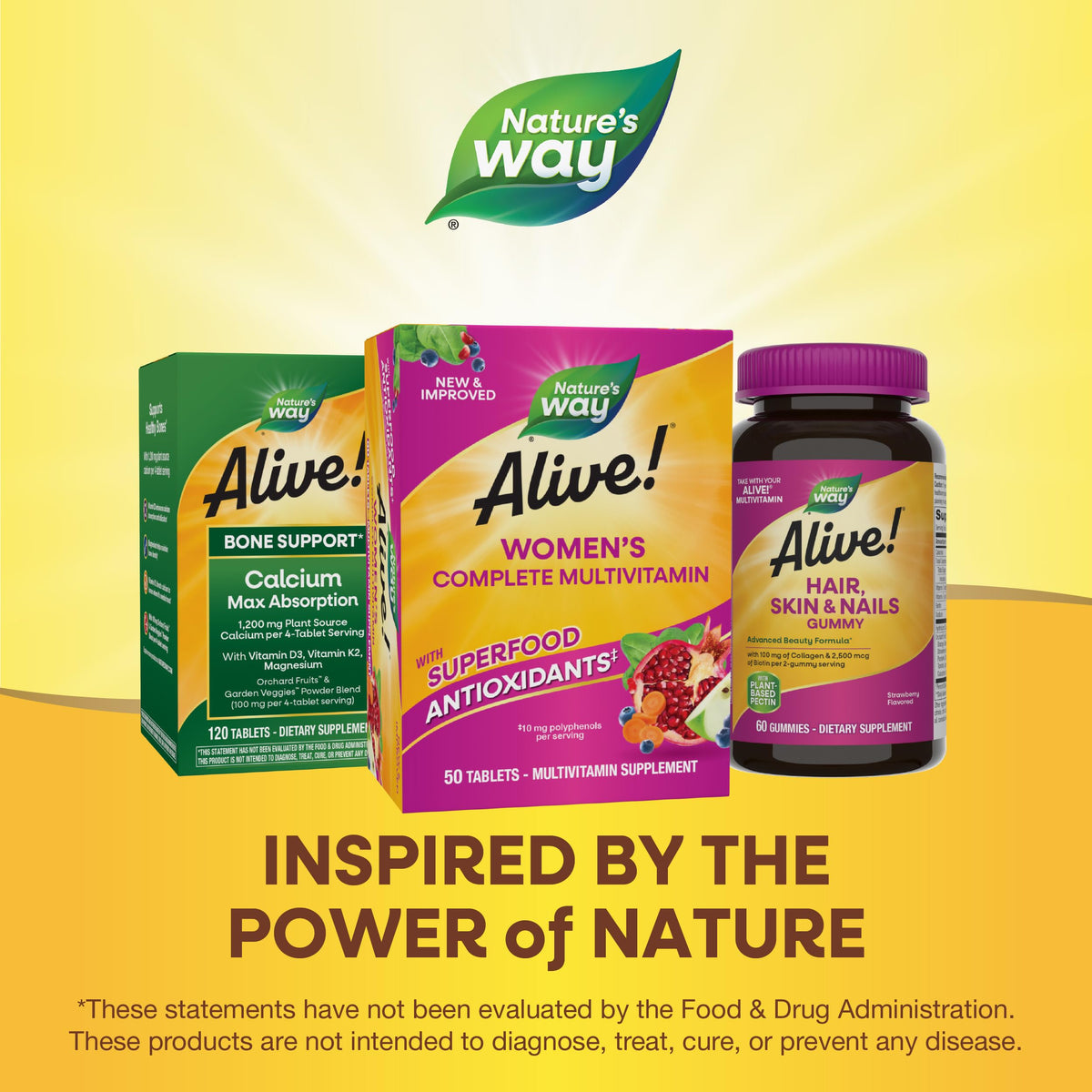 Nature's Way Alive! Daily Complete Multivitamin for Women, Supports Energy Metabolism, Hair, Skin & Nails*, B-Vitamins - OmniHealth US