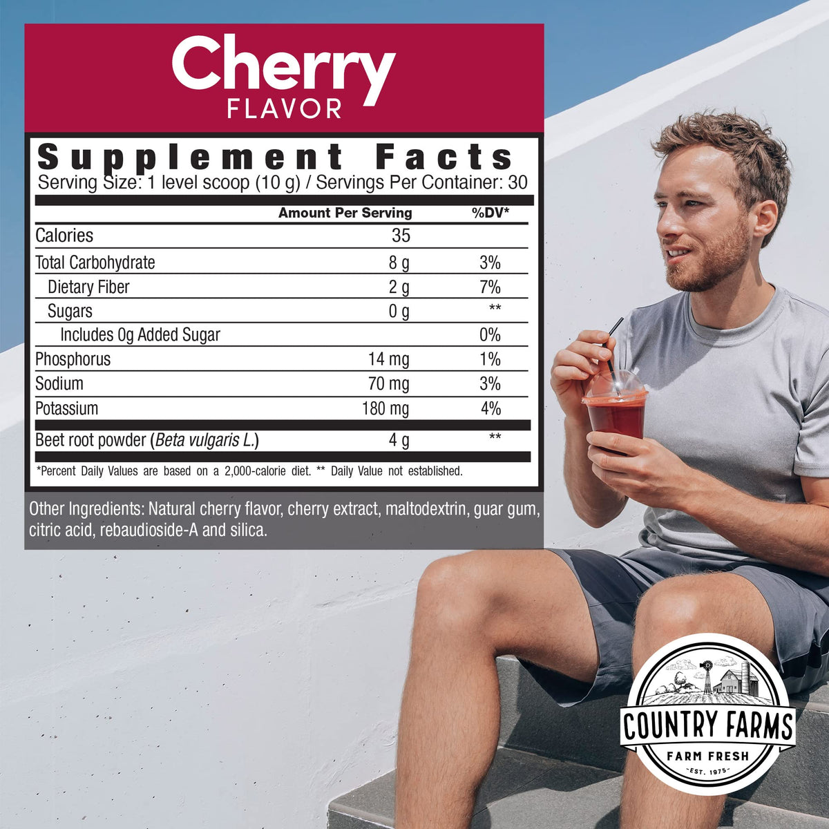 Country Farms Bountiful Beets, Wholefood Beet Extract Superfood, Helps Support Healthy Circulation and Promote Energy - OmniHealth US