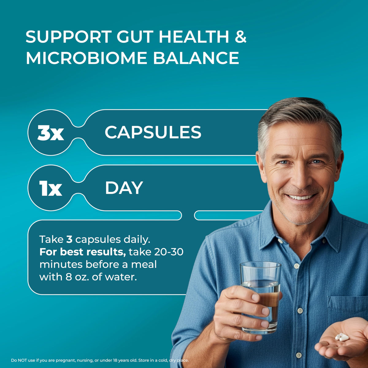 PUREHEALTH Research Improbiome - Prebiotic Fiber - Natural Support for Healthy Gut Prebiotics - Digestive Nutritional Supplements - with Jerusalem Artichoke, OmniHealth US