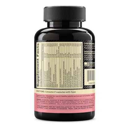 Optimum Nutrition Opti-Women, Vitamin C, Zinc and Vitamin D for Immune Support Womens Daily Multivitamin Supplement with Iron, Capsules, 120 Count - OmniHealth US