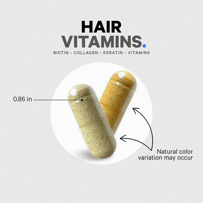 Codeage Hair Vitamins 10000 mcg Biotin, Keratin, Collagen, Vitamin A, B12, C, D3, E, Zinc, Turmeric, Probiotics, Enzymes, Inositol - Hair Care Support - OmniHealth US
