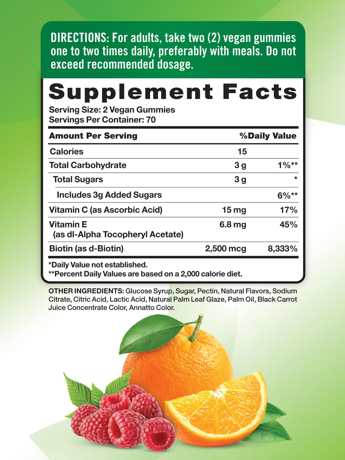 Nature's Truth Hair Skin and Nails Gummies | 80 Count | 2500mcg of Biotin | Vegan, Non-GMO, Gluten Free Supplement - OmniHealth US