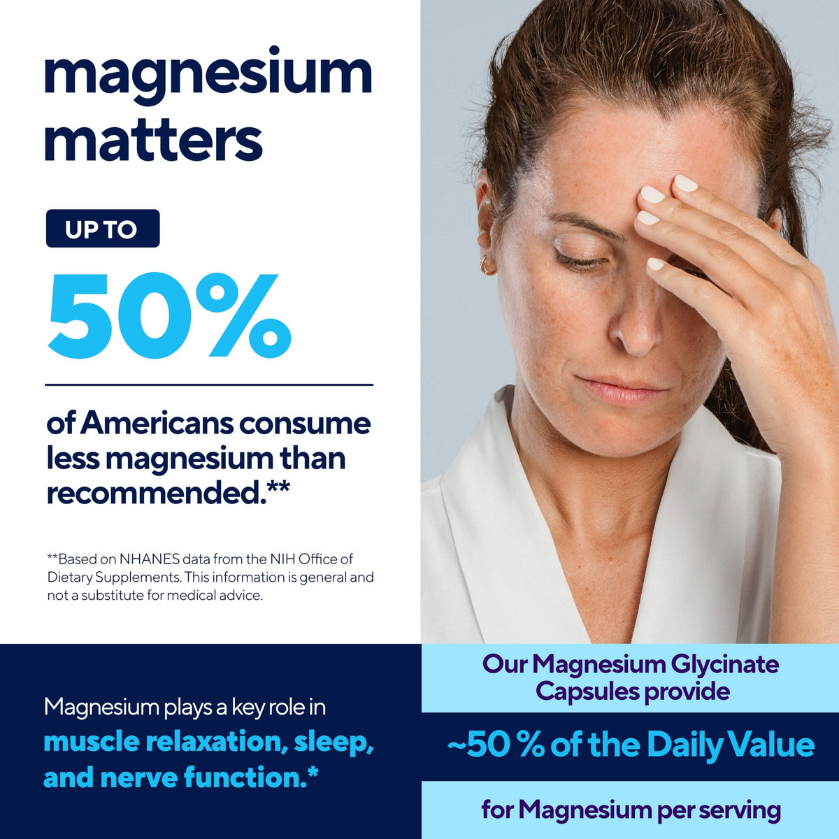 VitaUp Magnesium Glycinate 200mg - USA Made, Highly Absorbed, Non-GMO Magnesium for Relaxation, Deep Sleep, Bones & Heart - OmniHealth US