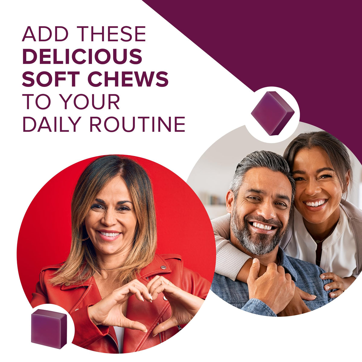 Qunol Beets Chews for Blood Pressure Support, 3 in 1 Beets + CoQ10 + Grape Seed Extract, OmniHealth US