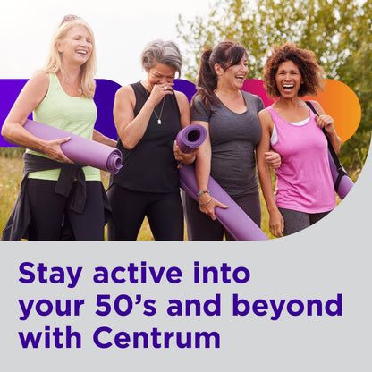 Centrum Silver Women's Multivitamin for Women 50 Plus, Multivitamin/Multimineral Supplement with Vitamin D3, B Vitamins, Non-GMO Ingredients - OmniHealth US