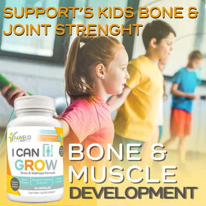 Fawelo I Can Grow Day-Time for Kids 10+ & Teens | Growth & Development Support with L-Arginine, Colostrum, Calcium, D3, Magnesium, Zinc | FaweloBuy Supplements Australia