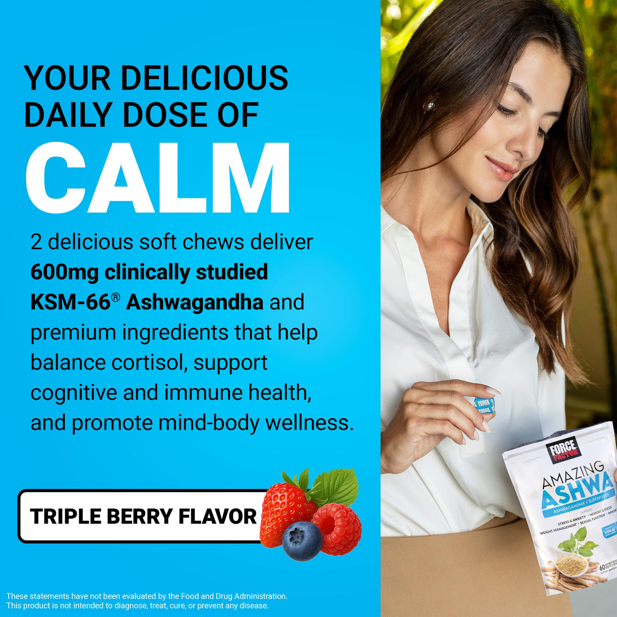 Force Factor Amazing Ashwa for Stress Relief, Memory, Focus, and Immune Support Health, Ashwaganda Supplement with KSM-66 Ashwagandha - OmniHealth US