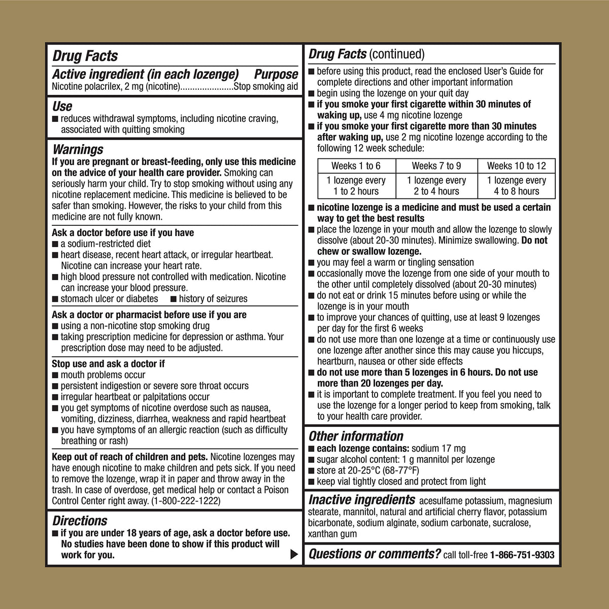 GoodSense Nicotine Polacrilex Lozenge, 2 mg (nicotine), Stop Smoking Aid GoodSenseBuy Supplements Australia