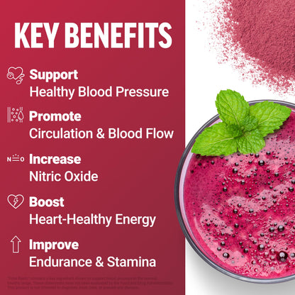 Force Factor Total Beets Drink Mix Superfood Powder with Nitrates to Support Circulation, Blood Flow, Nitric Oxide, Energy, Endurance, and Stamina - OmniHealth US