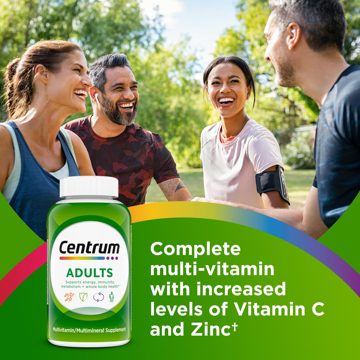 Centrum Adult Multivitamin/Multimineral Supplement with Antioxidants, Zinc, Vitamin D3 and B Vitamins, Gluten Free - OmniHealth US
