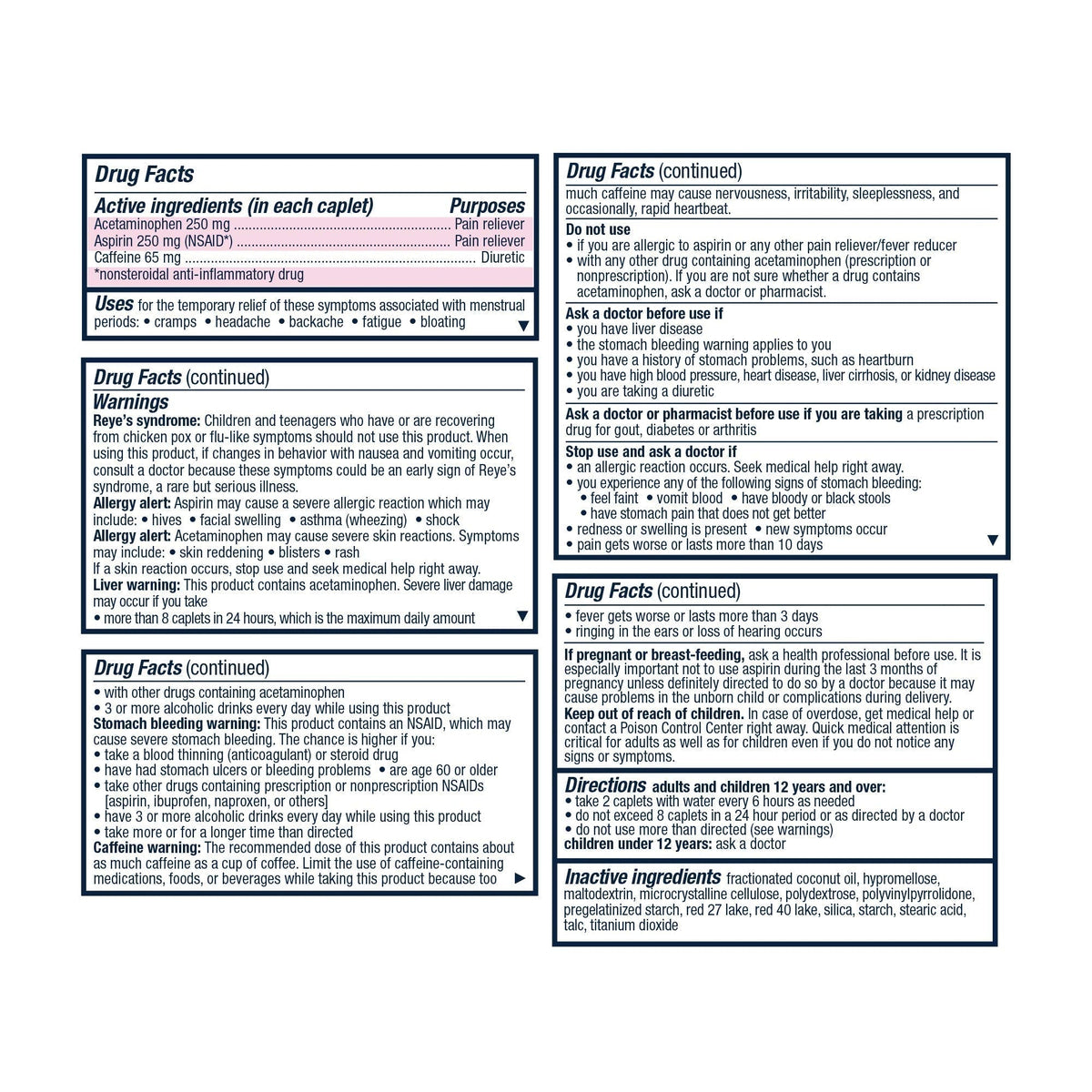 Pamprin Maximum Strength Max Formula, with Acetaminophen, Menstrual Period Symptoms Relief PamprinBuy Supplements Australia