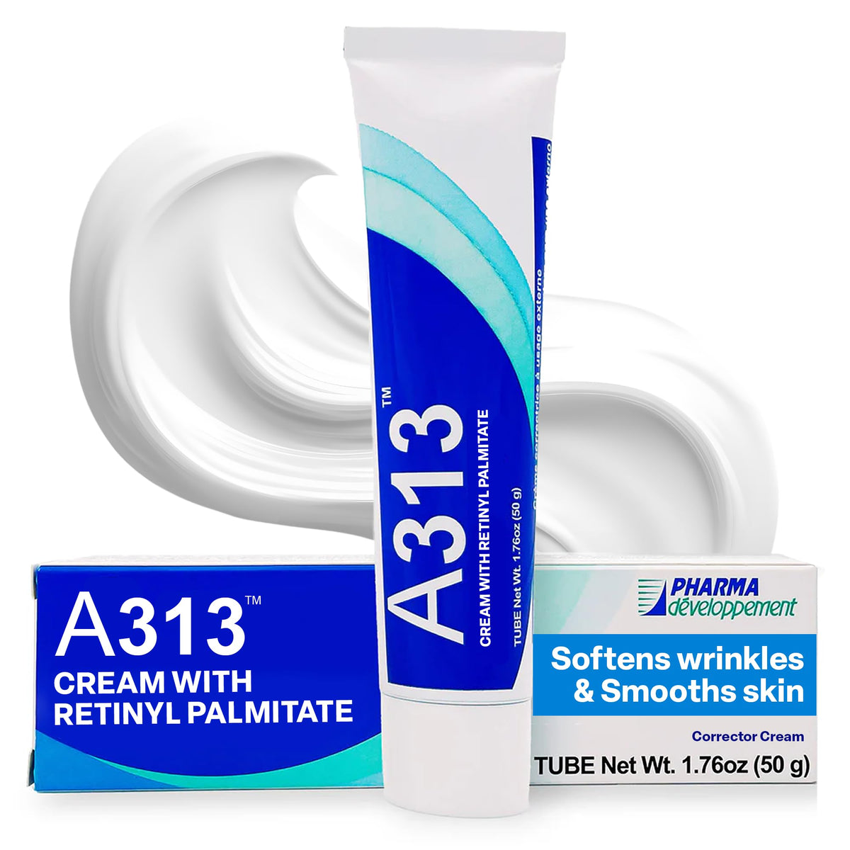 A313 French Pharmacy Vitamin A (Retinoids) Lightweight Face Cream for Anti-Aging, Reduce Wrinkles, Prevents Acne Breakouts - Maple Wellness Supplements