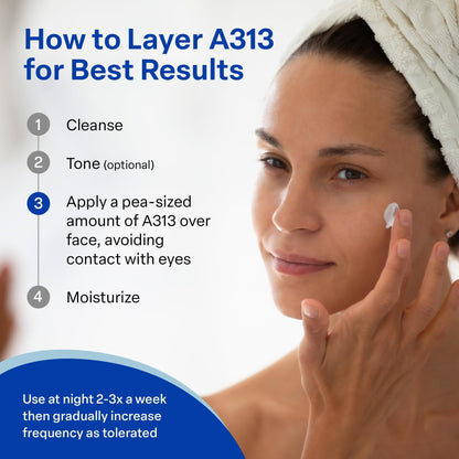 A313 French Pharmacy Vitamin A (Retinoids) Lightweight Face Cream for Anti-Aging, Reduce Wrinkles, Prevents Acne Breakouts - Maple Wellness Supplements