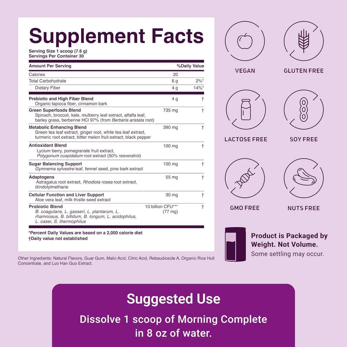 ActivatedYou Morning Complete Super Greens Powder Drink Mix - Gut Health Boost with Prebiotics, Probiotics, & Antioxidants - 10 Billion CFUs, Mixed Berry Flavor - Maple Wellness Supplements