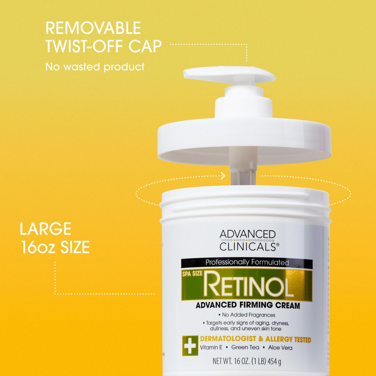 Advanced Clinicals Retinol Body Lotion & Face Moisturizer | Visible Anti Aging Skin Care Retinol Body Cream For Women & Men Targets Look Of Fine Lines - Maple Wellness Supplements