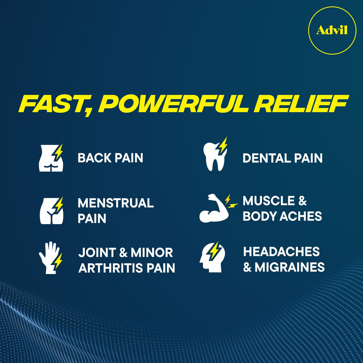 Advil Dual Action Back Pain Caplets Delivers 125mg Ibuprofen and 250mg Acetaminophen Per Dose for 8 Hours of Back Pain Relief - 144 Count - Maple Wellness Supplements