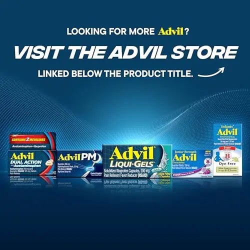 Advil Ibuprofen Coated Caplets Pain Reliever and Fever Reducer 200 Milligram 24Ct - Maple Wellness Supplements