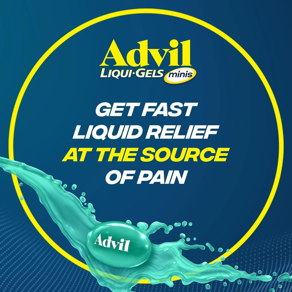 Advil Liqui-Gels minis Pain Reliever and Fever Reducer, Pain Medicine for Adults with Ibuprofen 200mg for Pain Relief - 50x2 Liquid Filled Capsules - Maple Wellness Supplements