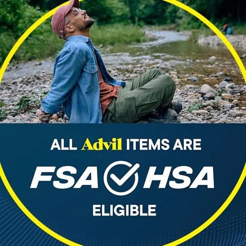 Advil Liqui-Gels minis Pain Reliever and Fever Reducer, Pain Medicine for Adults with Ibuprofen 200mg for Pain Relief - 50x2 Liquid Filled Capsules - Maple Wellness Supplements