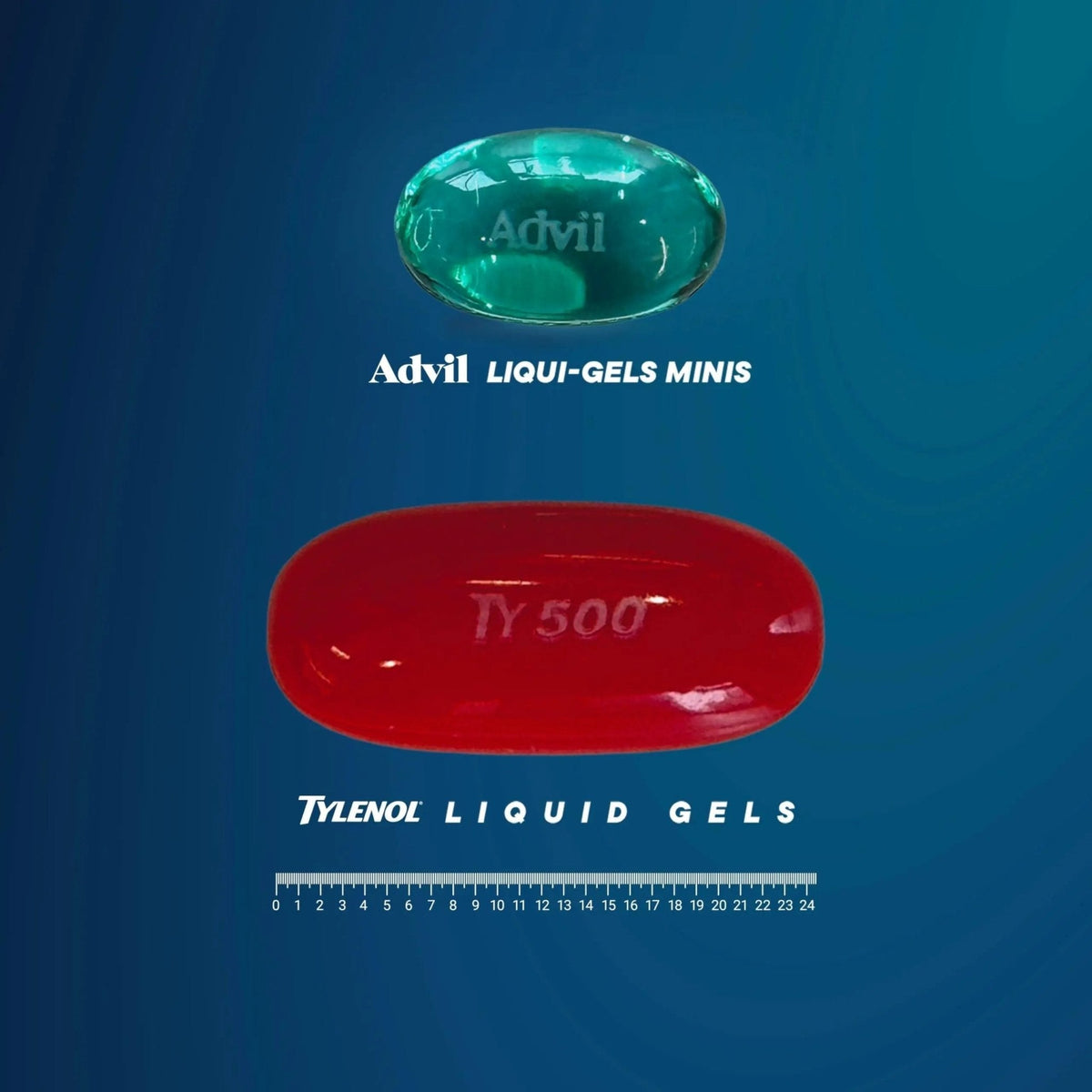 Advil Liqui-Gels minis Pain Reliever and Fever Reducer, Pain Medicine for Adults with Ibuprofen 200mg for Pain Relief - 50x2 Liquid Filled Capsules - Maple Wellness Supplements