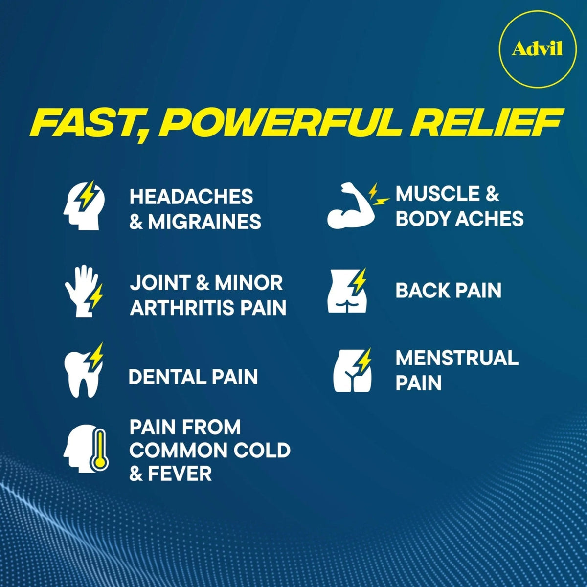 Advil Pain Reliever and Fever Reducer, Pain Relief Medicine with Ibuprofen 200mg for Headache, Backache, Menstrual Pain and Joint Pain Relief - 100 Coated Caplets - Maple Wellness Supplements