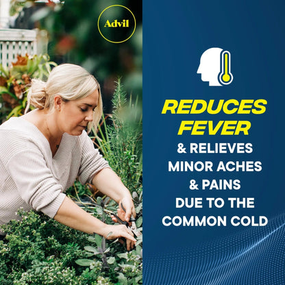 Advil Pain Reliever and Fever Reducer, Pain Relief Medicine with Ibuprofen 200mg for Headache, Backache, Menstrual Pain and Joint Pain Relief - 50x2 Coated Tablets - Maple Wellness Supplements