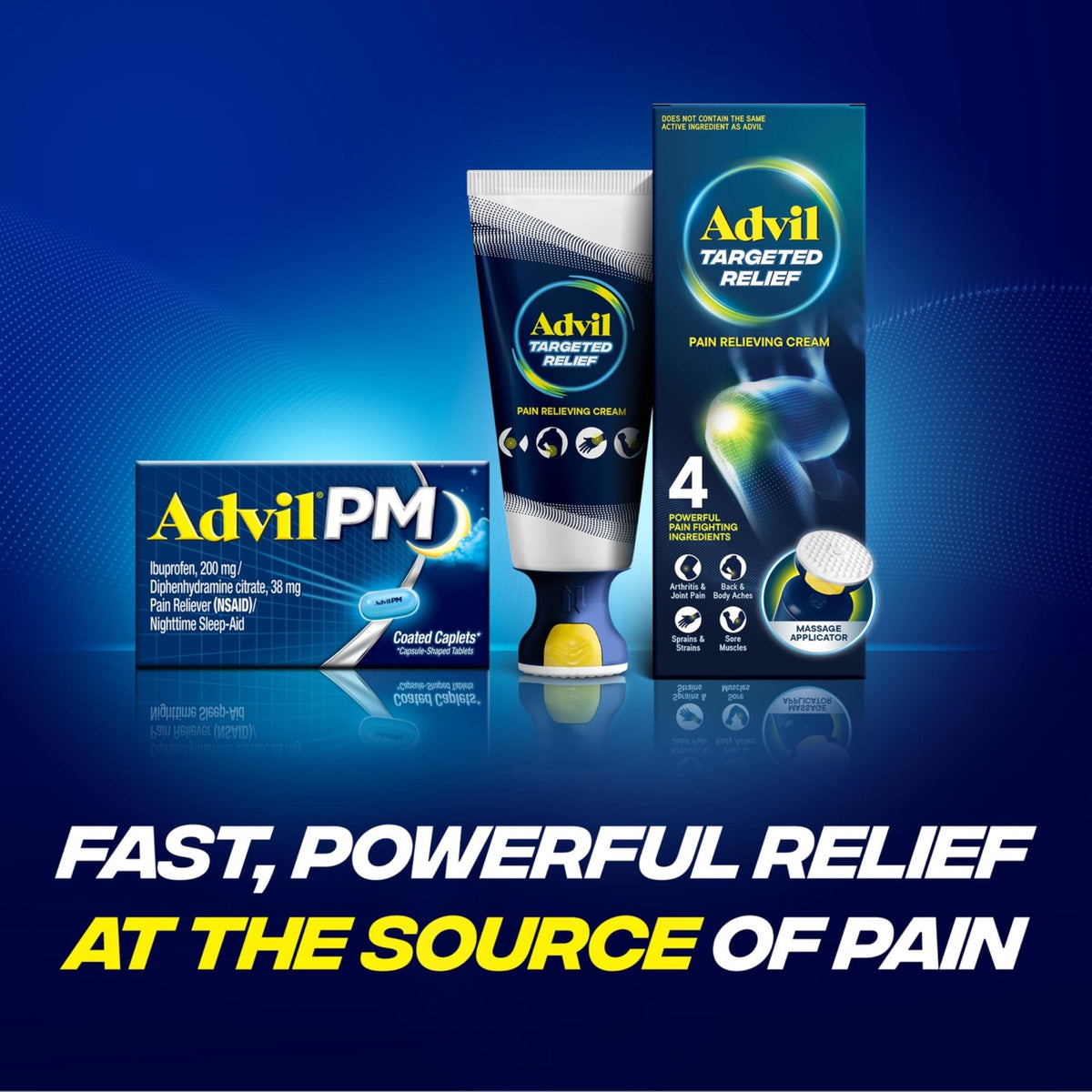 Advil PM Pain Reliever and Nighttime Sleep Aid, Ibuprofen for Pain Relief and Diphenhydramine Citrate for a Sleep Aid - 120 Coated Caplets and Pain Reliever and Fever Reducer, 10 Count Tablets - Maple Wellness Supplements