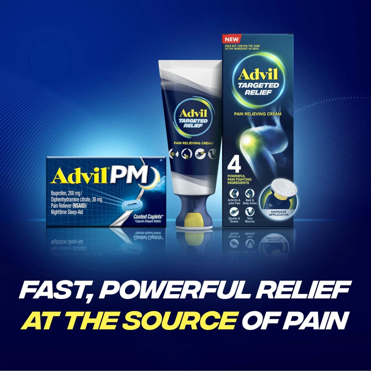 Advil PM Pain Reliever and Nighttime Sleep Aid, Pain Medicine with Ibuprofen for Pain Relief and Diphenhydramine Citrate for A Sleep Aid - 120 Coated Caplets (Pack of 2) - Maple Wellness Supplements