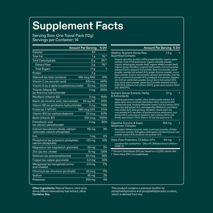 AG1 Multivitamin for Men & Women, Greens Powder Supplement, Probiotic, Gluten Free, Vegan, Keto | 75 Vitamins | Improve Gut Health | (Athletic Greens) Travel Packs 30ct, No Shaker, Classic Formula - Maple Wellness Supplements