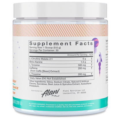 Alani Nu Pre Workout Powder GLAXAY Lemonade, Amino Energy Boost, Endurance Supplement, Sugar Free, 200mg Caffeine, L-Theanine, Beta-Alanine, L-Citrulline, 30 Servings - Maple Wellness Supplements