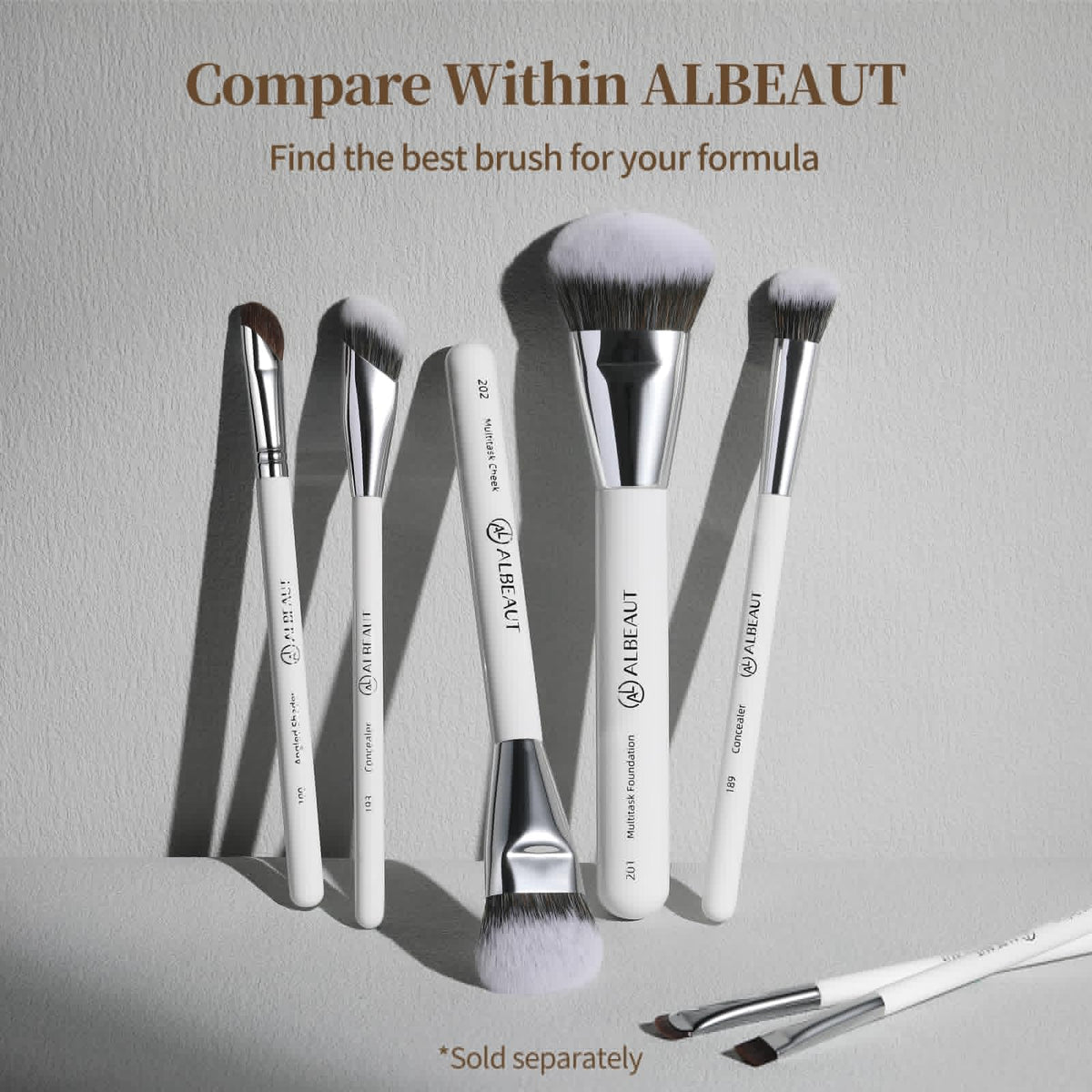 Albeaut Concealer Brush, Angled Under Eye Makeup Small Foundation Precision Face Blending Brush (193 concealer brush) - Maple Wellness Supplements