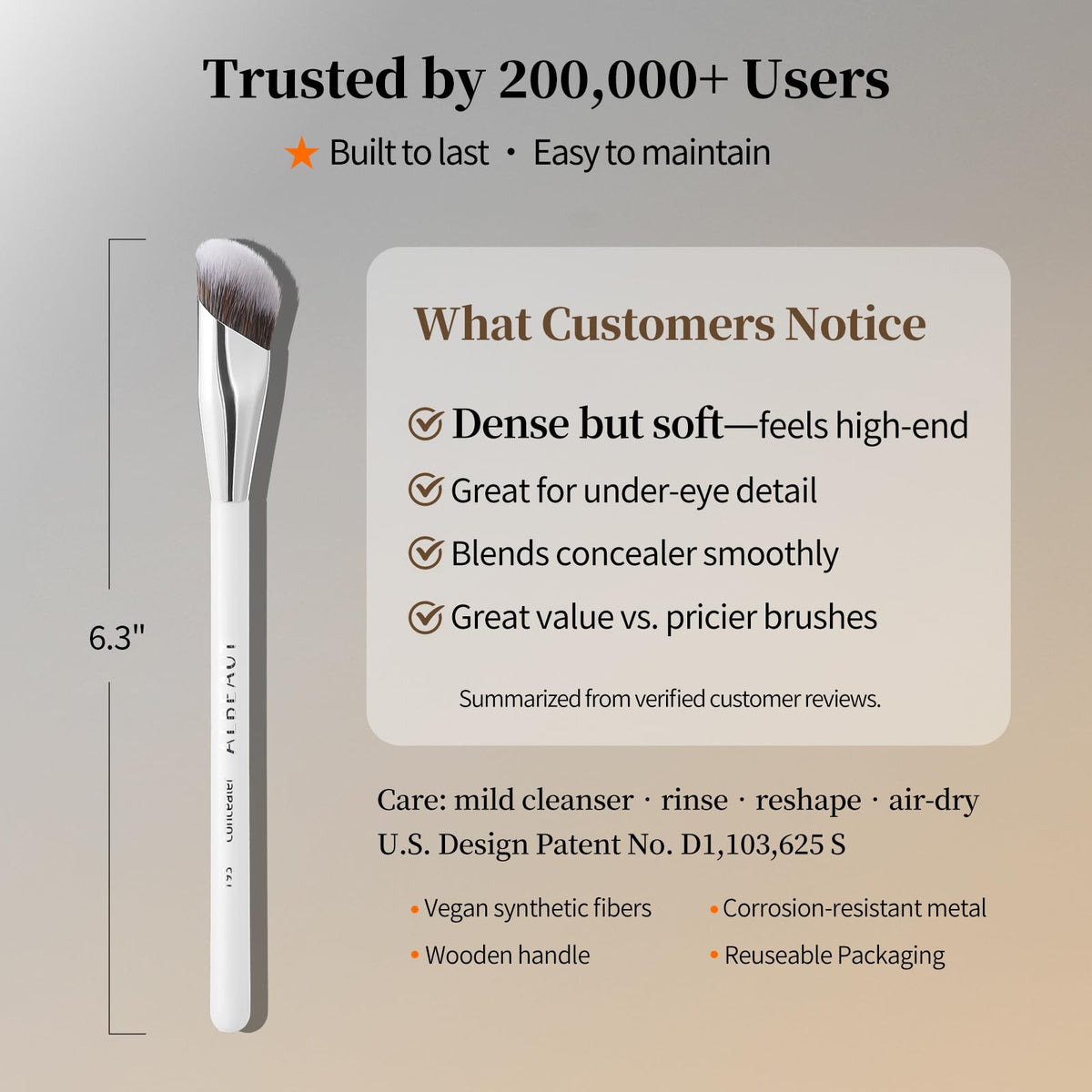 Albeaut Concealer Brush, Angled Under Eye Makeup Small Foundation Precision Face Blending Brush (193 concealer brush) - Maple Wellness Supplements