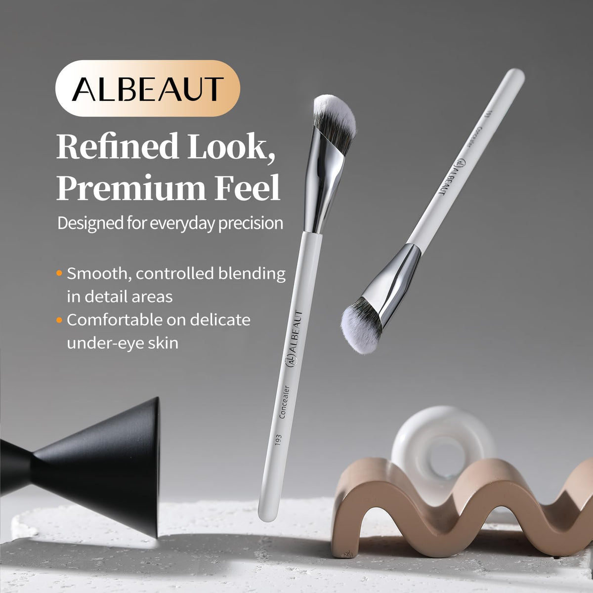 Albeaut Concealer Brush, Angled Under Eye Makeup Small Foundation Precision Face Blending Brush (193 concealer brush) - Maple Wellness Supplements