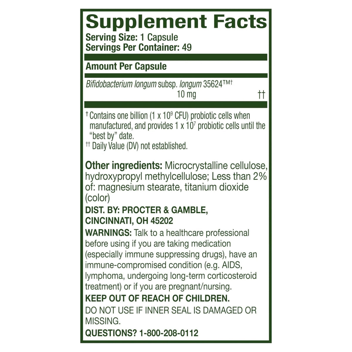 Align Probiotic, 24/7 Digestive Support*§, Probiotics for Women and Men, Probiotics for Digestive Health, Men and Womens Probiotic Capsules Help Relieve Occasional Bloating & Gas*, 49 Capsules - Maple Wellness Supplements