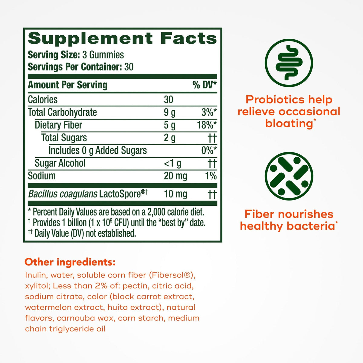 Align Probiotic, Probiotics + Fiber Gummies, Probiotics Help Relieve Occasional Bloating*, Fiber Helps Support a Healthy Digestive System - Maple Wellness Supplements