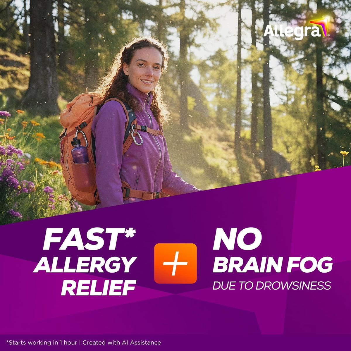 Allegra Hives Antihistamine 24-Hour Tablets, Non-Drowsy Hive Reduction and Hive Itch Relief, 180 mg Fexofenadine HCI, 30-Count - Maple Wellness Supplements