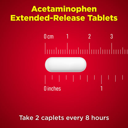 Amazon Basic Care Acetaminophen Extended-Release Tablets, 650 mg, Pain Reliever, Fever Reducer, Arthritis Pain, Headache, Backache, Menstrual Pain, 400 Count - Maple Wellness Supplements
