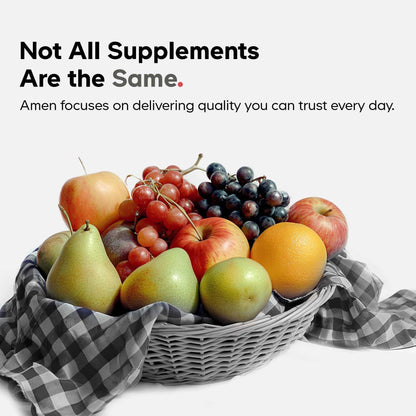 Amen Sea Moss Supplement - 1000mg Organic Irish Sea Moss, Bladderwrack, Burdock - Vitamin C, Aloe Vera, Black Pepper - Seaweed Superfood, Vitamins, Minerals, and Antioxidants - Non-GMO - 90 Capsules - Maple Wellness Supplements
