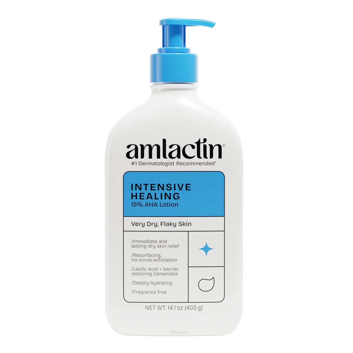 AmLactin Intensive Healing Body Lotion - Therapeutic Lotion for Extremely Dry Skin - No-Scrub Exfoliator and Moisturizer - Maple Wellness Supplements