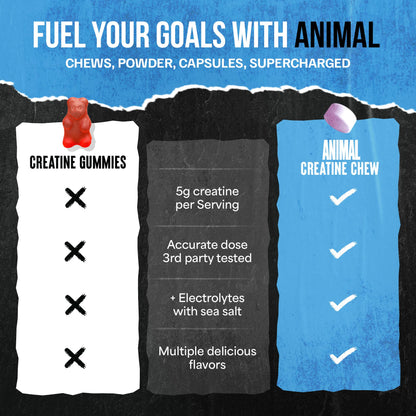Animal Creatine Chews – 5g Creatine Monohydrate Tablets for Strength, Power & Training Recovery Support – Enhanced Absorption with AstraGin® – Convenient Chewable Format – 120 Tablets - Maple Wellness Supplements