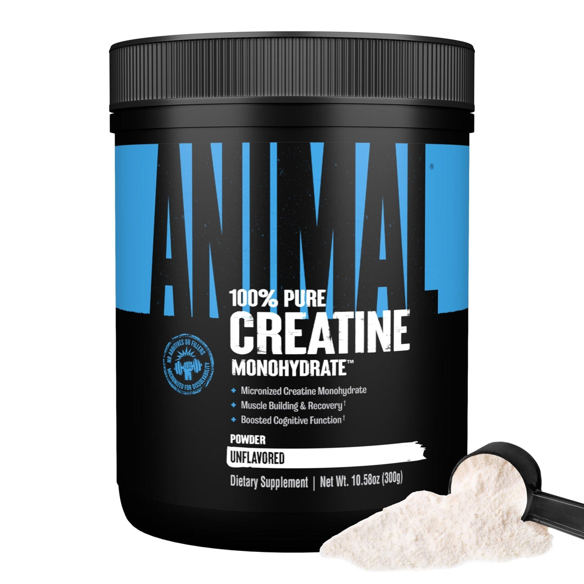 Animal Creatine Monohydrate Powder – Micronized Creatine for Women and Men, Supports Muscle Growth, Strength, Endurance, Recovery and ATP Production, Gym & Workout Supplements - Unflavored, 300g - Maple Wellness Supplements