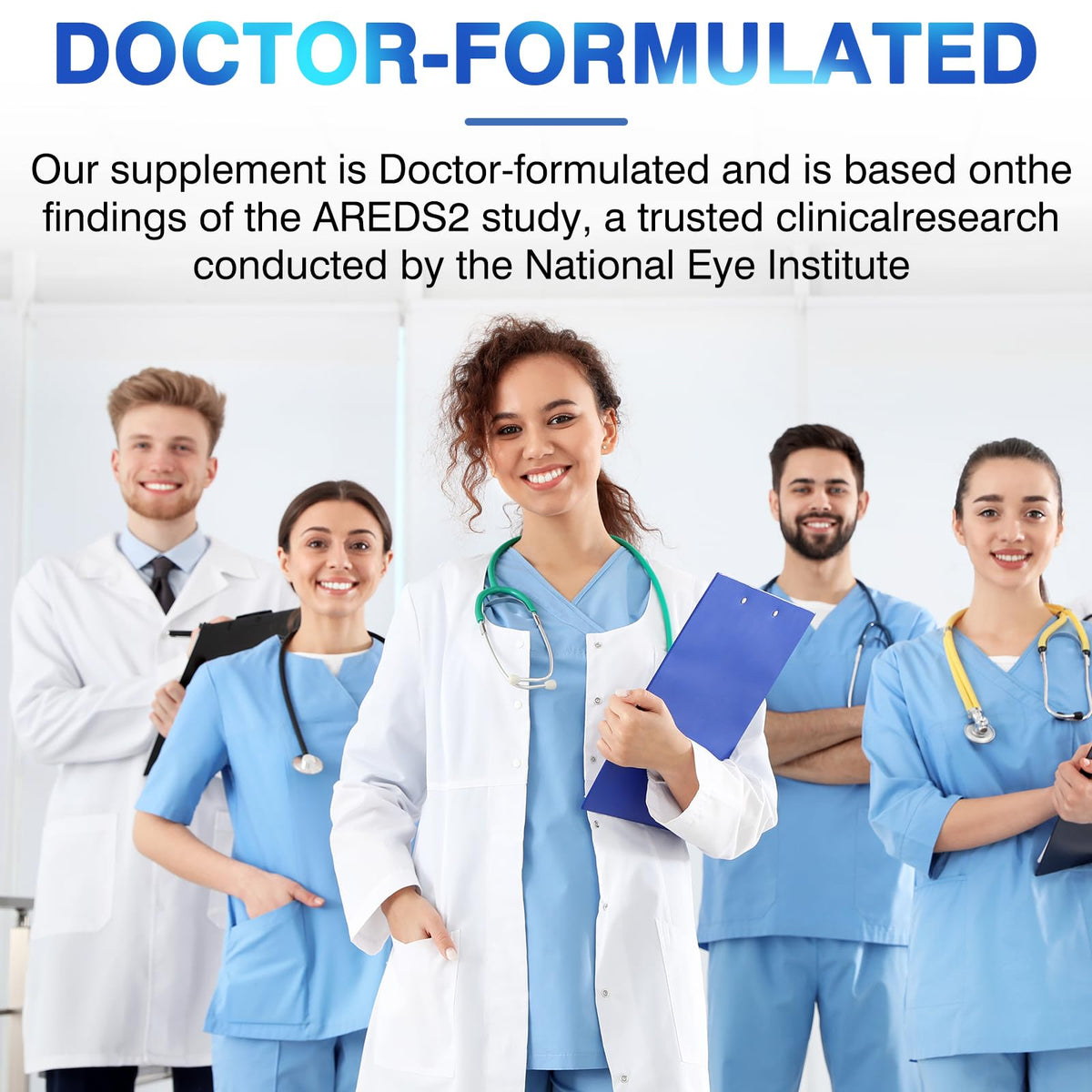 AREDS 2 Eye Vitamin & Mineral Supplement — Lutein and Zeaxanthin Supplement, Vitamin C & E, Zinc & Copper for Blue Light Protection, Eye Health Support - Maple Wellness Supplements