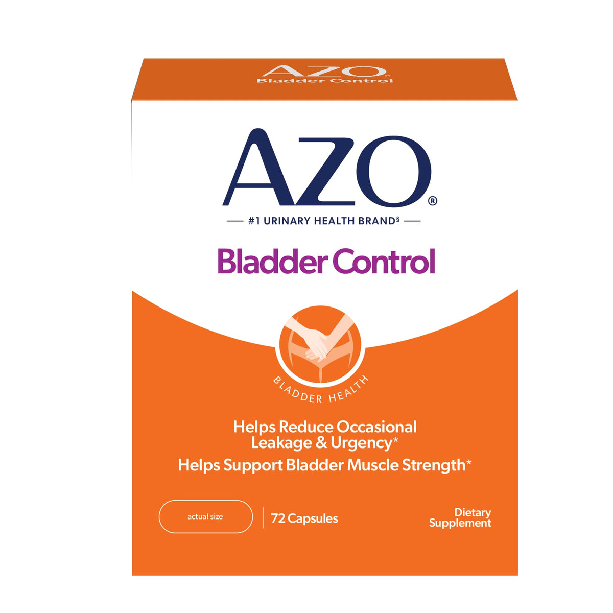 AZO Bladder Control with Go-Less Daily Supplement | Helps Reduce Occasional Urgency, leakage due to laughing, sneezing and exercise††† | 72 Capsules - Maple Wellness Supplements