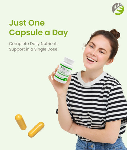 BariSlim Once Daily Bariatric Multivitamin Capsule - 60mg of Iron - Bariatric Vitamin & Supplement for Post WLS Surgery Including Gastric Bypass & Gastric Sleeve | 90 Day Supply - Maple Wellness Supplements
