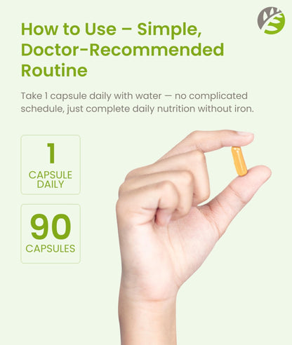 BariSlim Once Daily Bariatric Multivitamin Capsule - Iron-Free Formula - Bariatric Vitamin and Supplement for Post Surgery, Including Gastric Bypass and Gastric Sleeve | 90-Day Supply - Maple Wellness Supplements