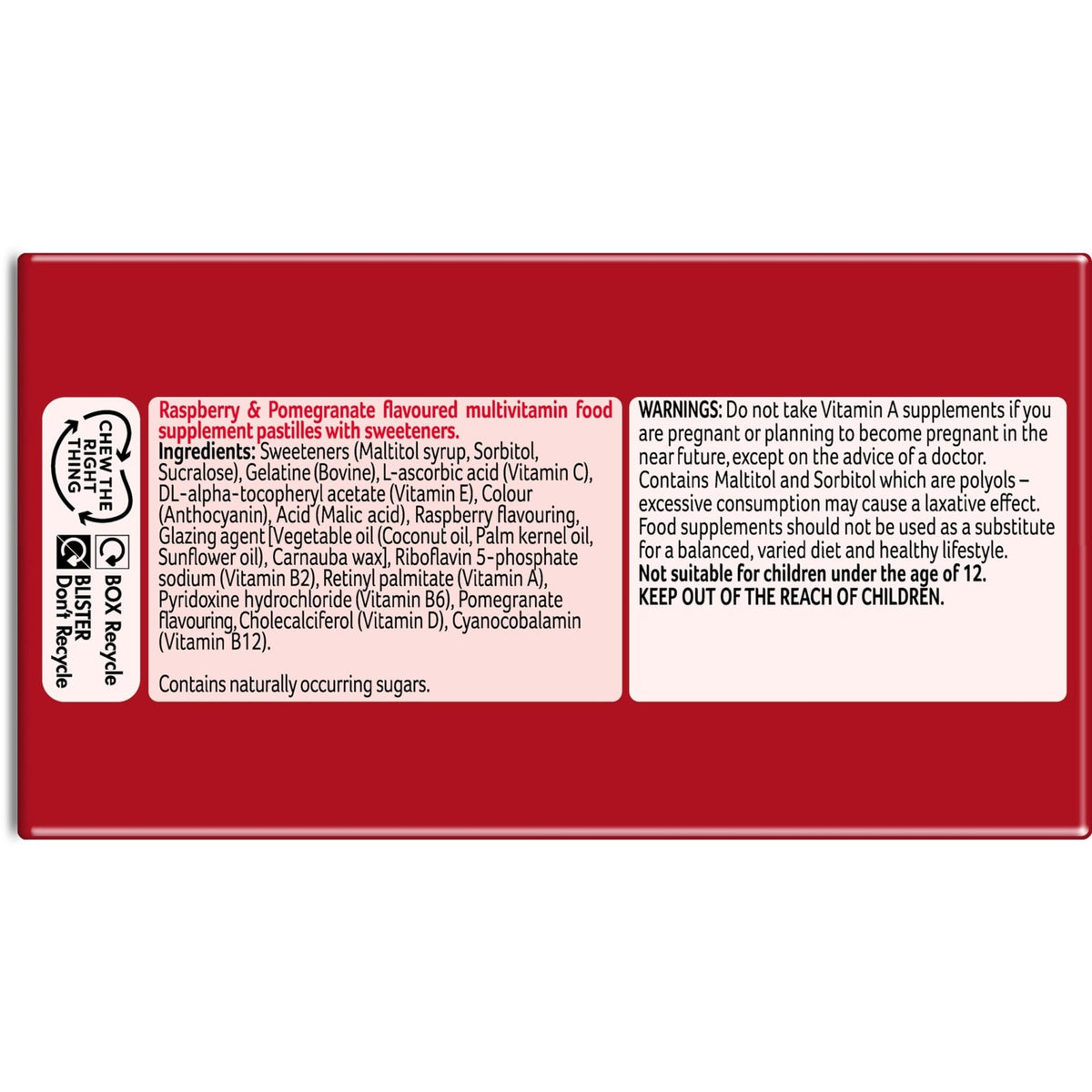 Bassetts Vitamins Adults Multivitamins, 60 Pastilles - Maple Wellness Supplements