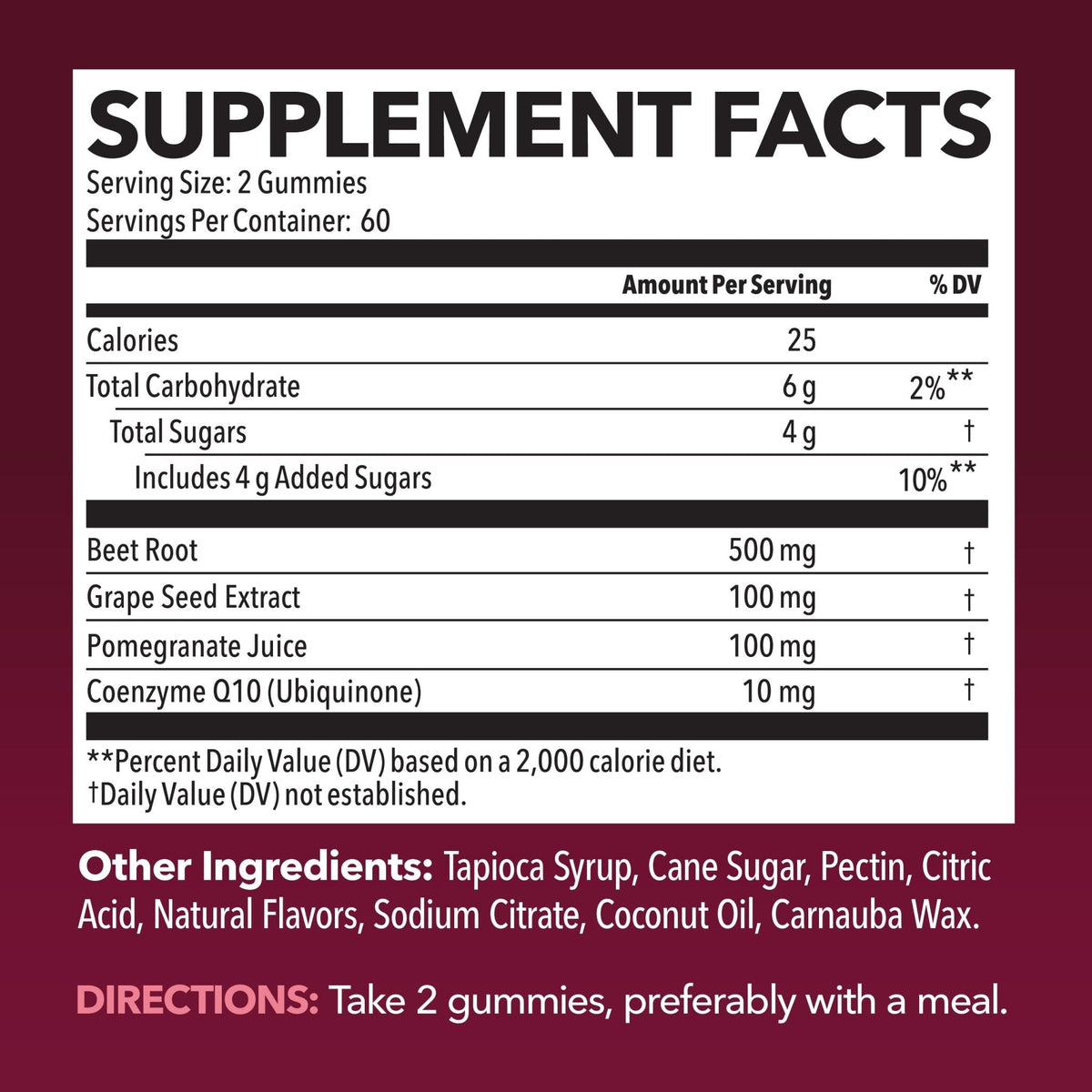 Beet Root Gummies with COQ10 & Pomegranate - Nitric Oxide Supplement for Men and Women - Beetroot for Endurance, Performance, Recovery - Vegan, Non-GMO, Gluten Free - Maple Wellness Supplements